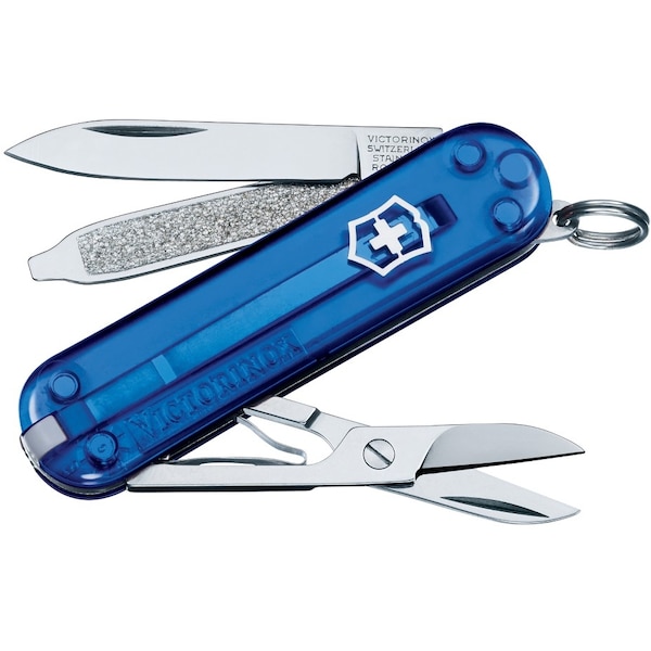 Swiss Army Brands 2024 Victorinox 56212 Classic Sd Sapphire 58Mm, Clam Pack VIC-0.6223.T2B1-X1 - main